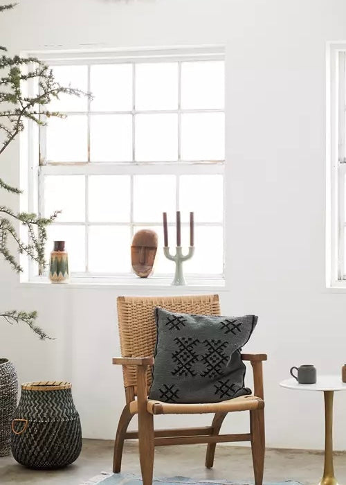 STONEWARE CANDLE HOLDER | GREEN | MADAM STOLTZ