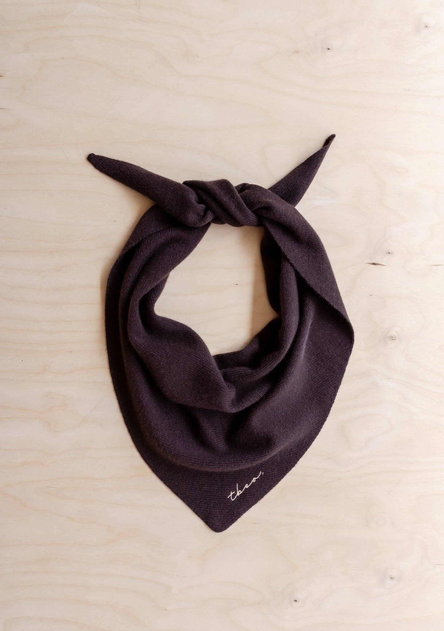 TBCo - Merino Wool Triangle Scarf in Brown