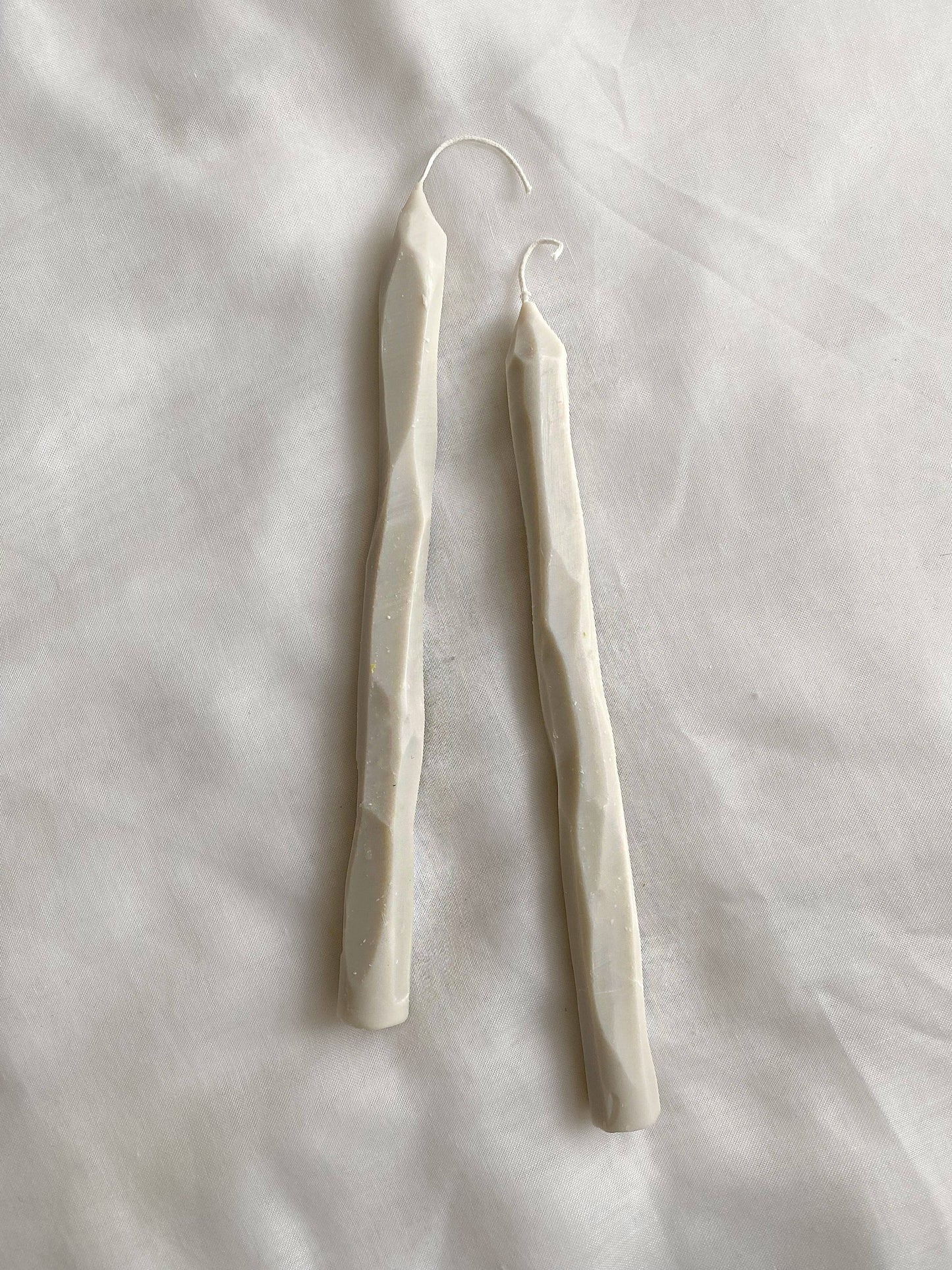 HAND CARVED TAPERED CANDLE | STONE | VEGAN SOY | SOIE LONDON