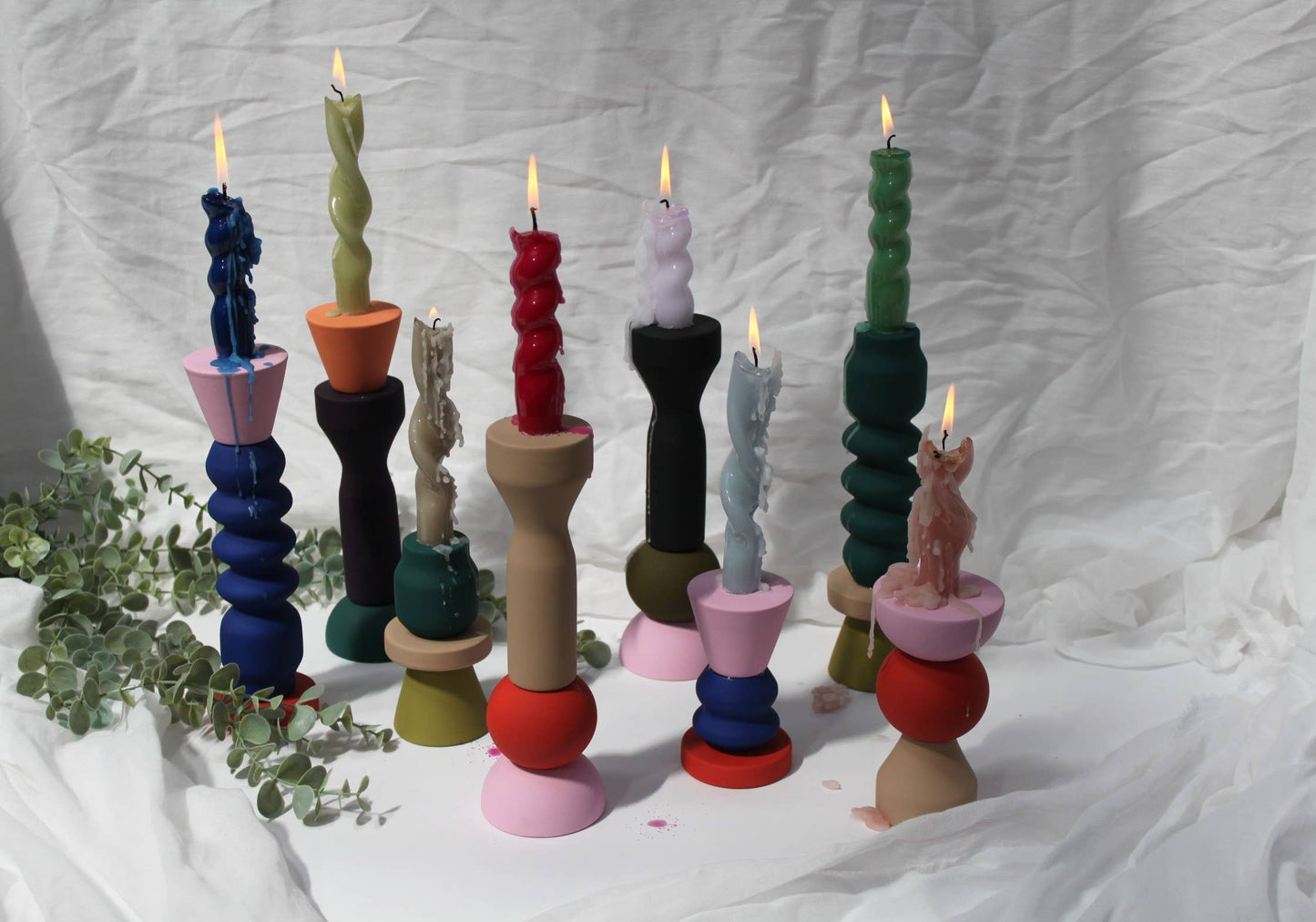 STACKS CANDLESTICK HOLDER | OLIVE | MAEGEN
