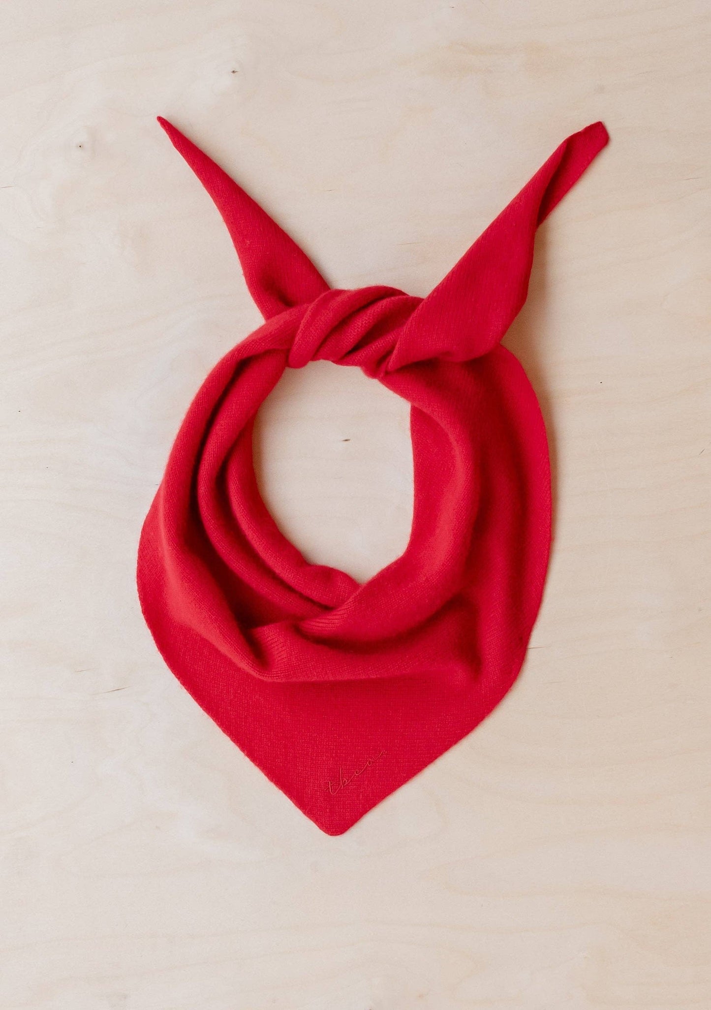TBCo - Merino Triangle Scarf in Red