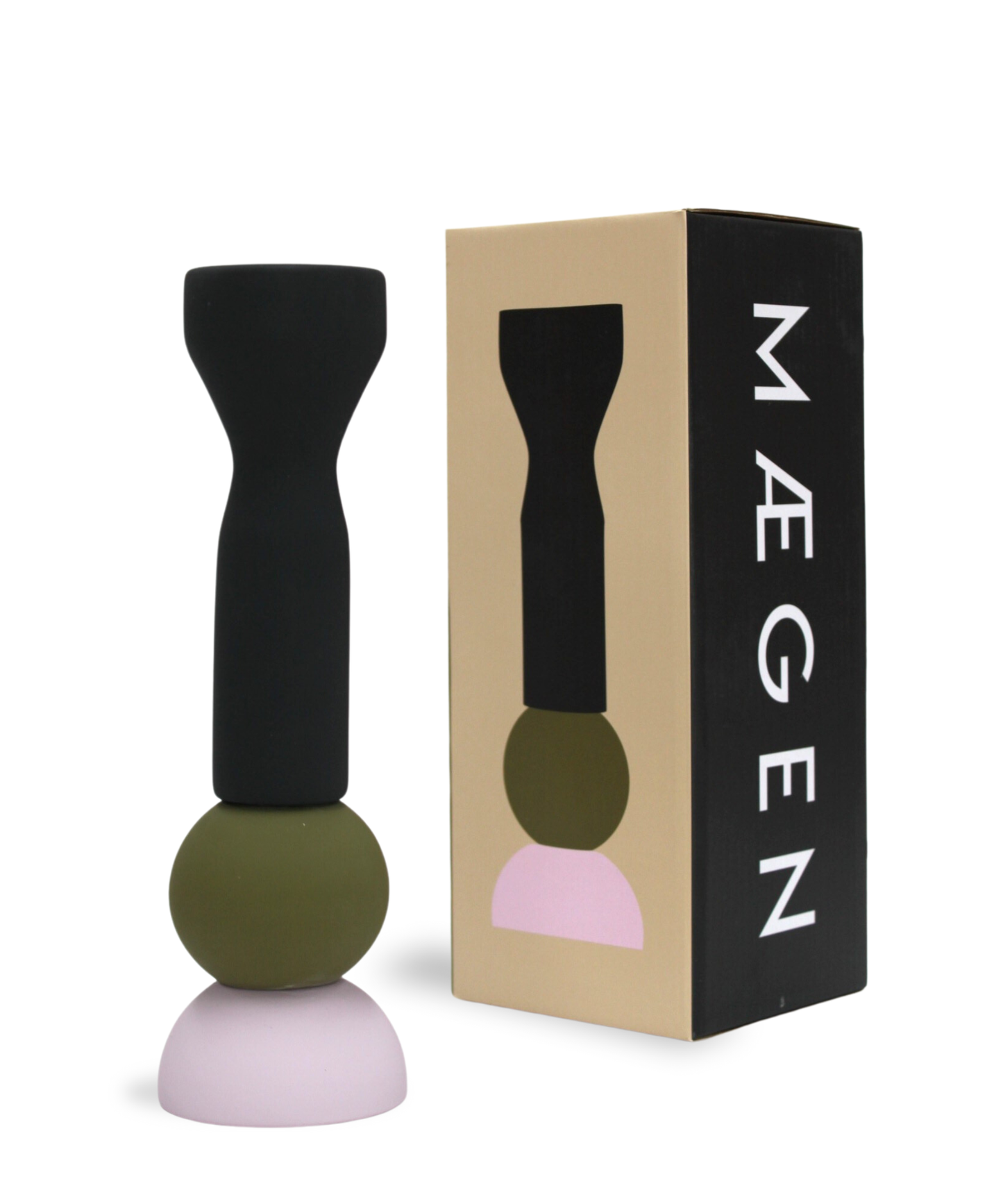 STACKS CANDLESTICK HOLDER | OLIVE | MAEGEN