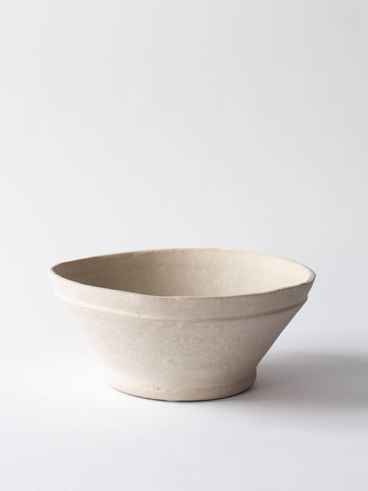 LARGE PAPIER-MÂCHÉ MACHE BOWL | CREAM | TELL ME MORE