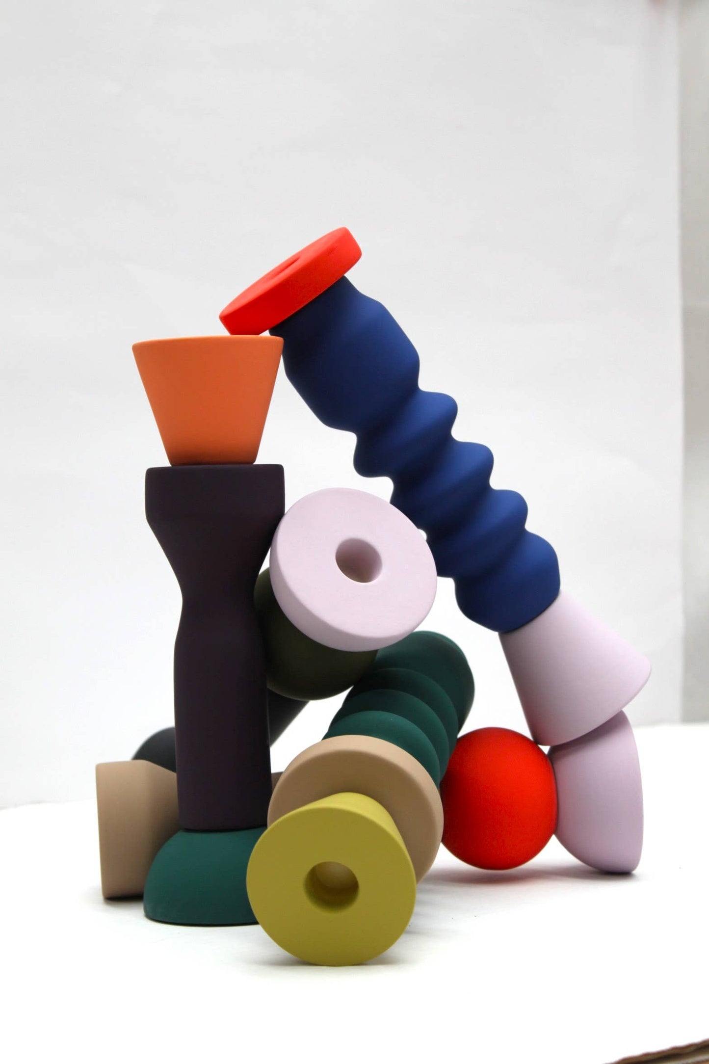 STACKS CANDLESTICK HOLDER | OLIVE | MAEGEN