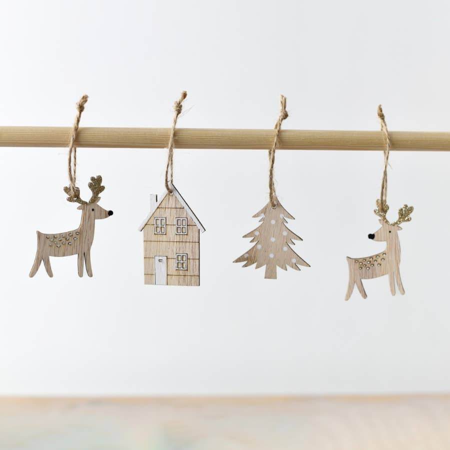 WOODEN CHRSITMAS TREE SET