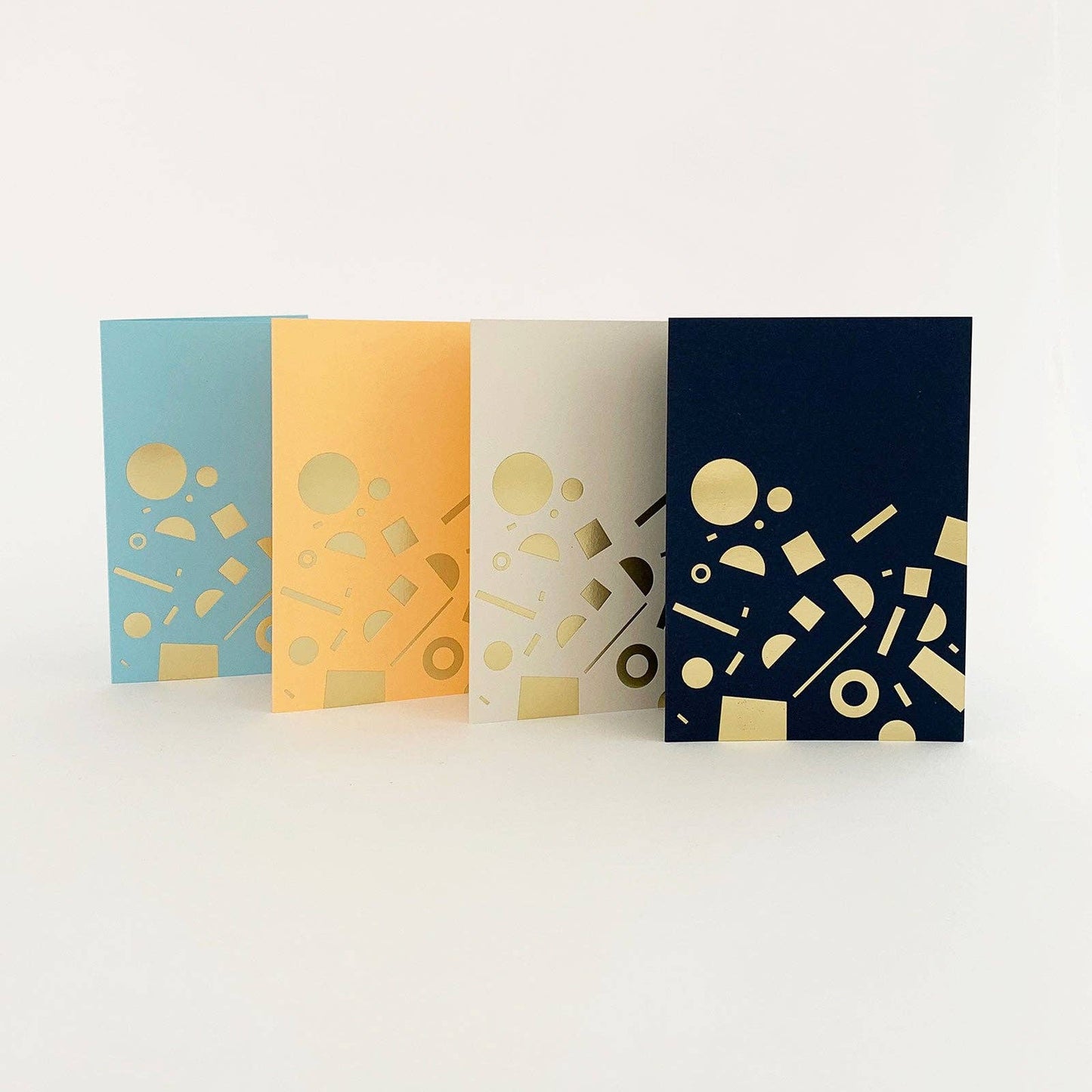 Tom Pigeon - Scatter, Brass & Navy, Foiled Greetings Card