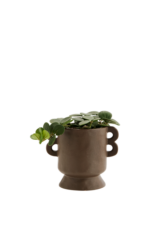 PLANTER | VASE | DARK BROWN | STONEWARE |MADAM STOLTZ