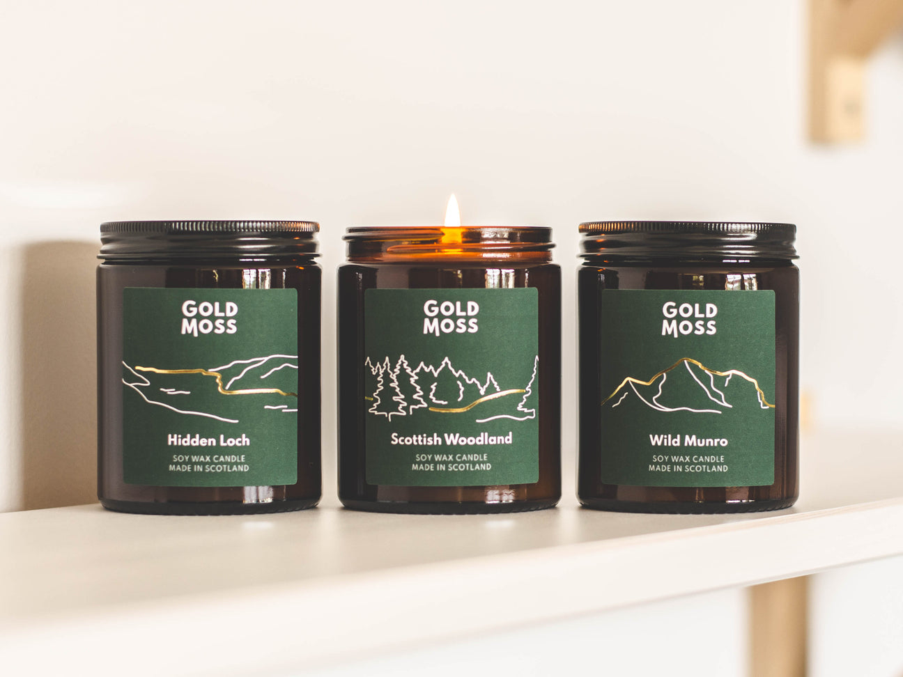 HIDDEN LOCH |SOY WAX CANDLE | GOLD MOSS CANDLES