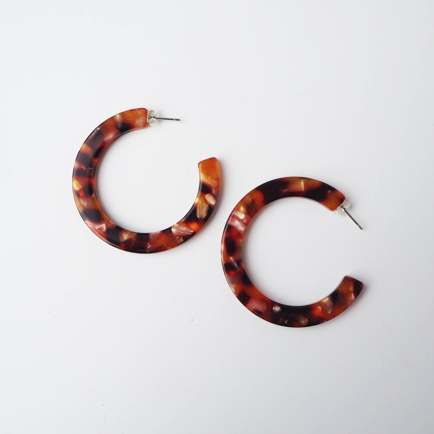 Custom Made - Rosa Tortoiseshell Statement Hoop Earrings