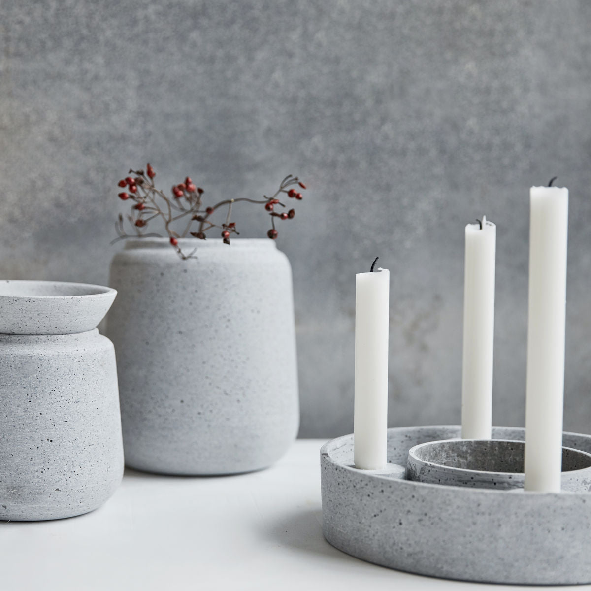 CANDLE STAND | THE RING | MARB GREY | HOUSE DOCTOR