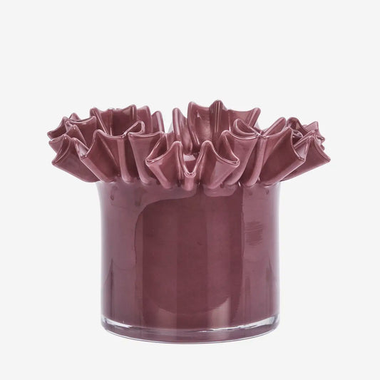 GLASS FLOWER POT | PLUM | MADAM STOLTZ