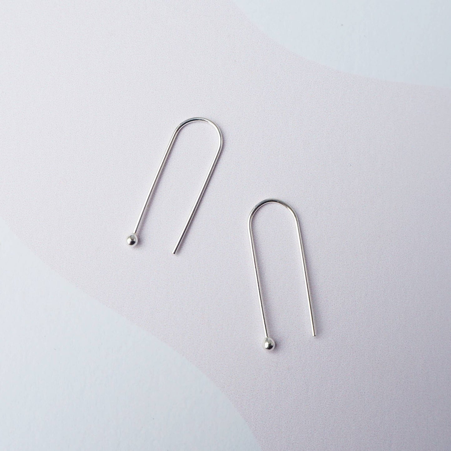 Custom Made - Arc Earrings Large Silver