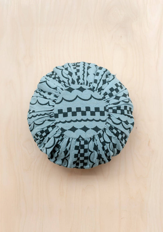 TBCo - Cotton Cushion Cover in Green Checker Stripe