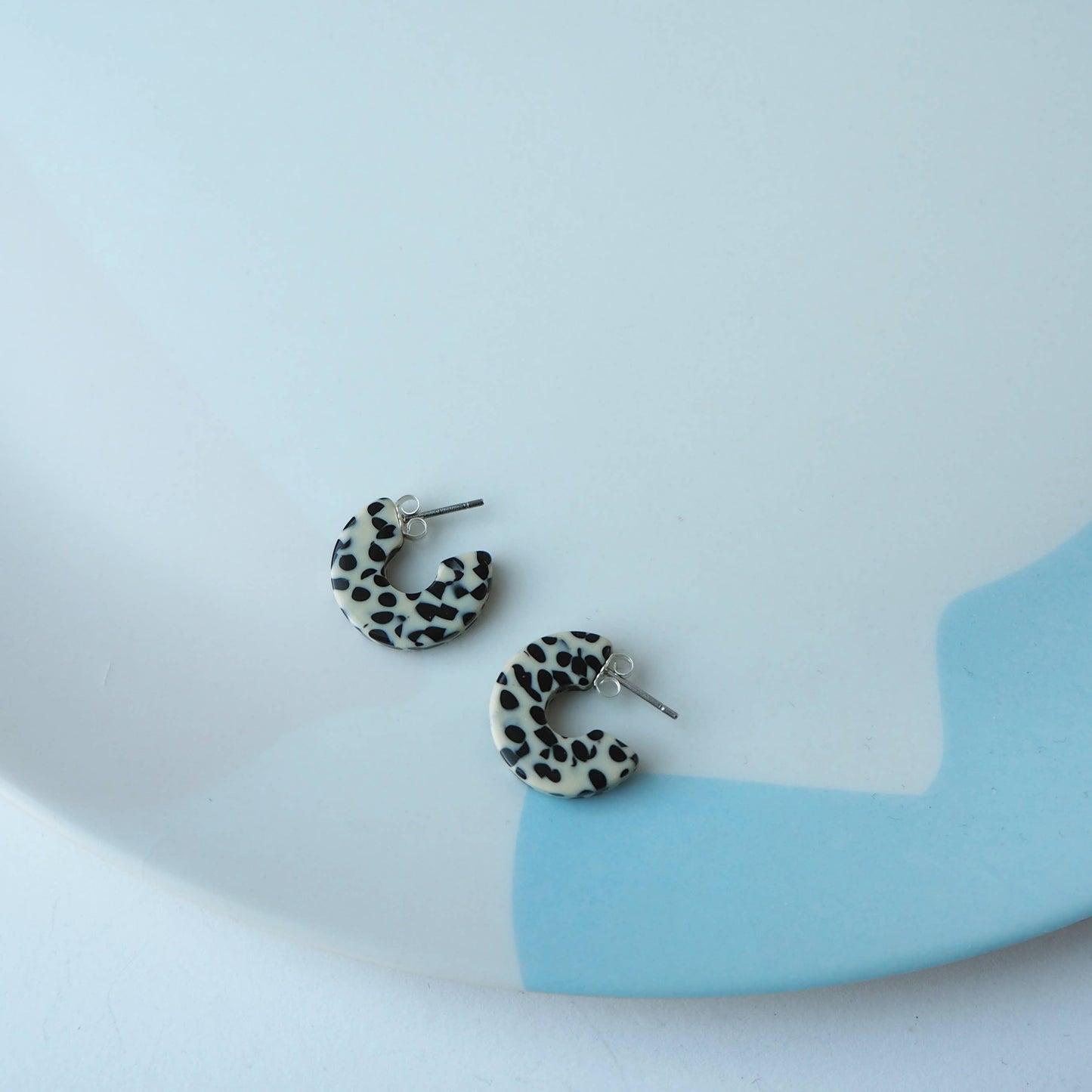 Custom Made - Marble Terrazzo Super Mini Hoop Earrings