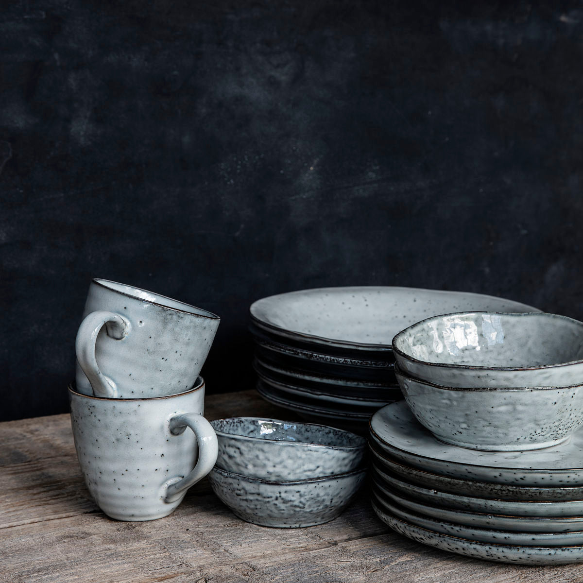 SIDE PLATE | RUSTIC | GREY/BLUE | 20.5CM| BY HOUSE DOCTOR
