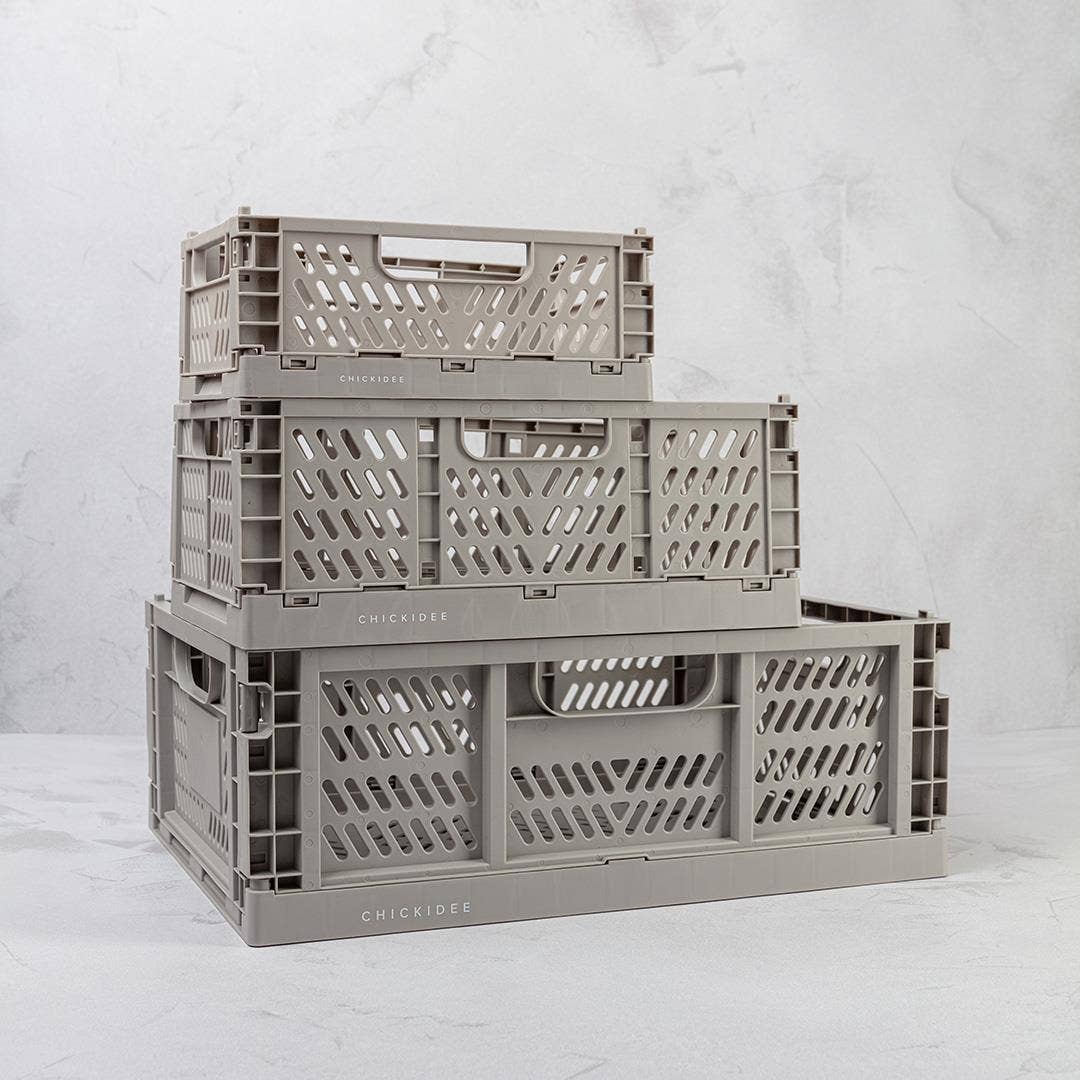 Chickidee - Grey Tiny Folding Storage Crate