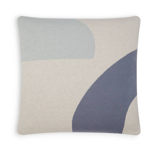 COTTON KNIT PILLOW/ CUSHION | FORM BLUE & AQUA | SOPHIE HOME