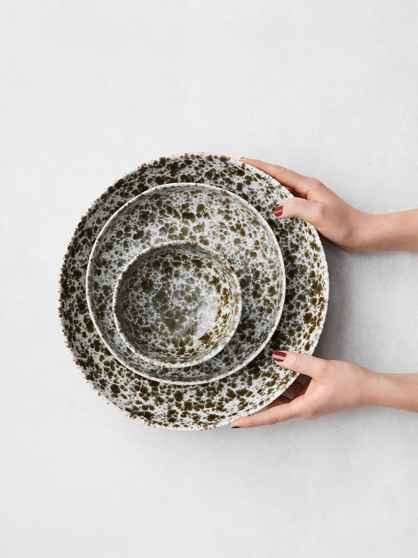 LARGE SERVING /SALAD BOWL | GREEN SPLASH |