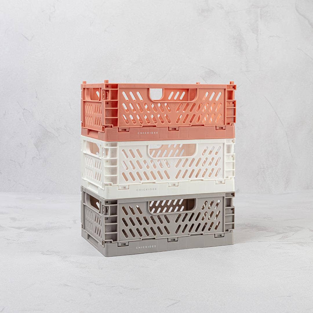 Chickidee - Grey Tiny Folding Storage Crate