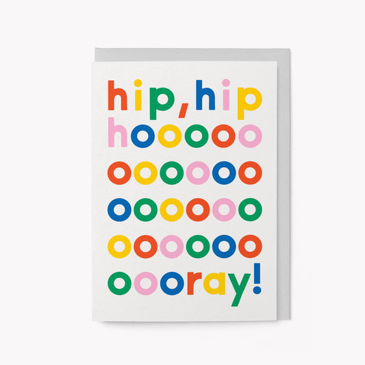 GRAPHIC FACTORY | GREETINGS CARD | HIP HIP HORRAY