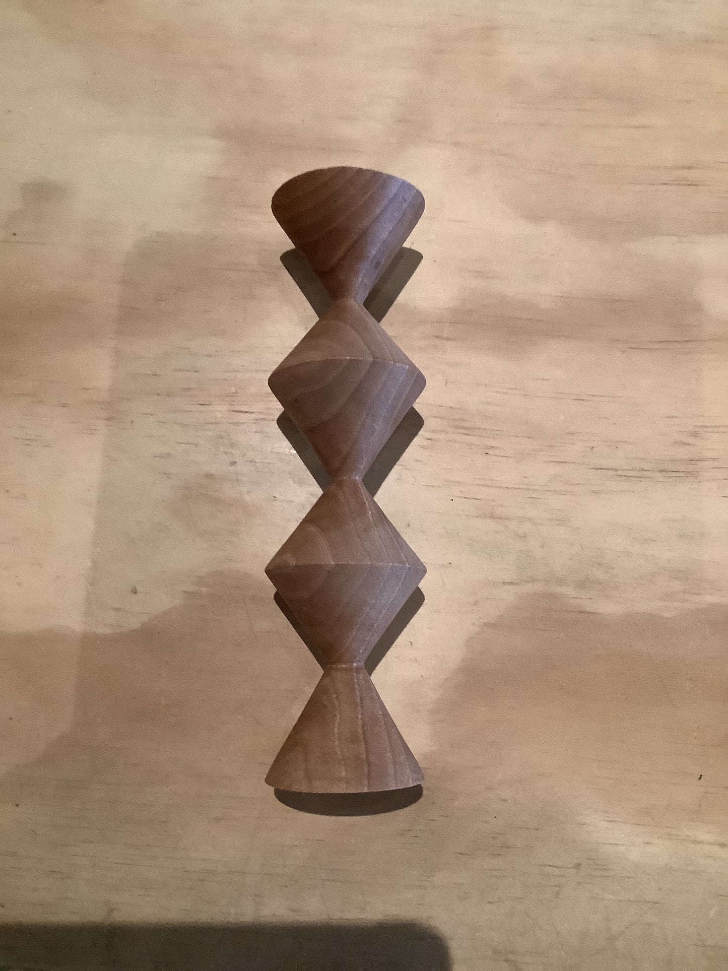 Wooden candle holder