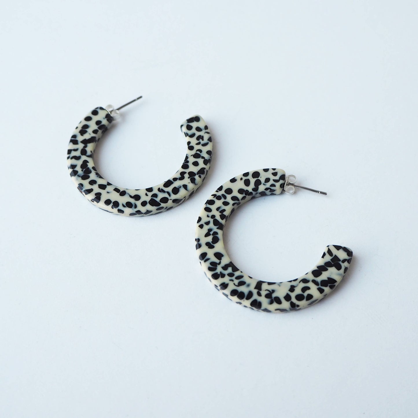 Custom Made - Marble Terrazzo Midi Hoop Earrings