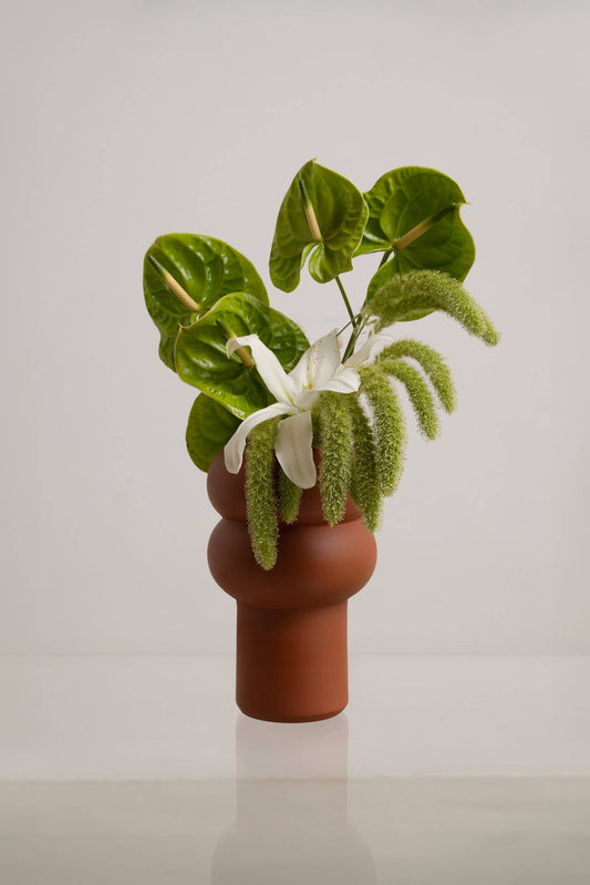 RIPPLE VASE | TERRACOTTA | LARGE | O CACTUU