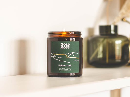 HIDDEN LOCH |SOY WAX CANDLE | GOLD MOSS CANDLES