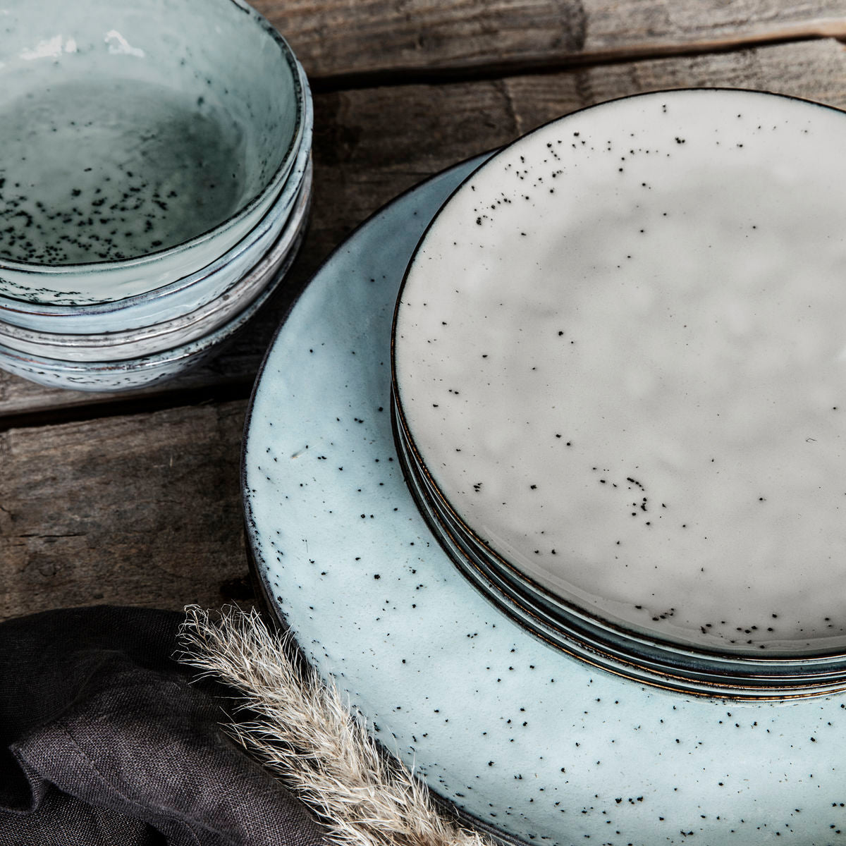 SIDE PLATE | RUSTIC | GREY/BLUE | 20.5CM| BY HOUSE DOCTOR