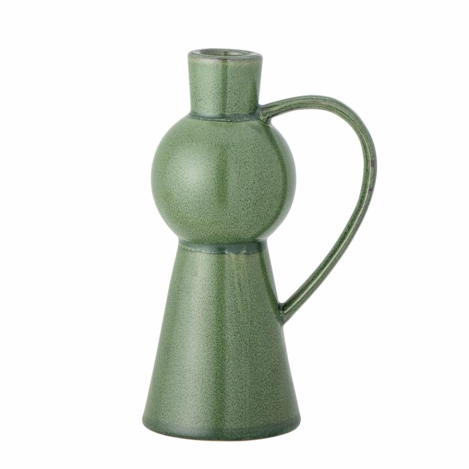 FIJA CANDLE HOLDER | GREEN | STONEWARE | BLOOMINGVILLE