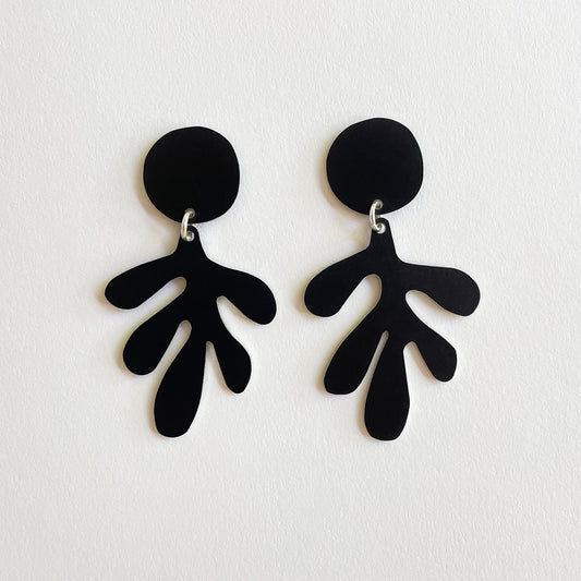 DULCE EARRINGS | BLACK ALUMINIUM | TOM PIGEON
