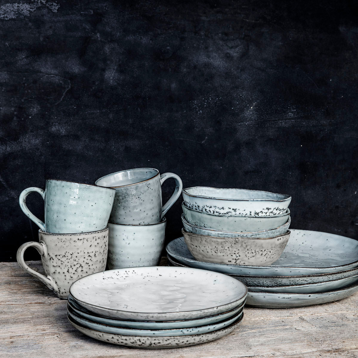 SIDE PLATE | RUSTIC | GREY/BLUE | 20.5CM| BY HOUSE DOCTOR