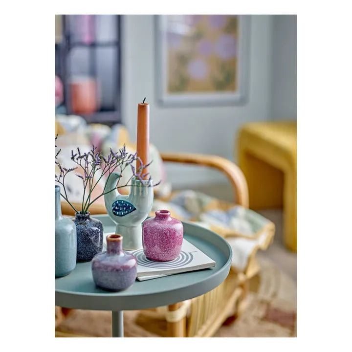 TRUDY CANDLE HOLDER | STONEWARE | BLUE | BLOOMINGVILLE