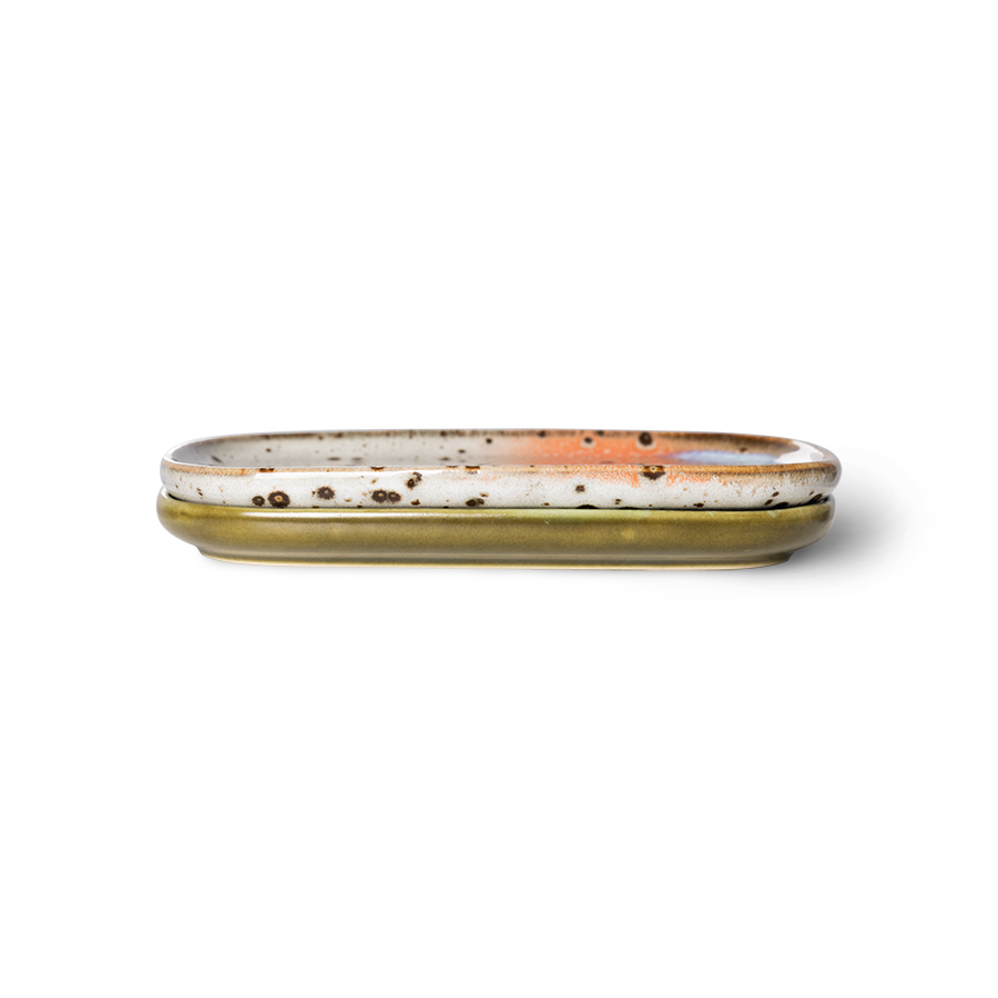 HKLIVING | 70s CERAMICS SMALL TRAY | SET OF 2 | ATLAS