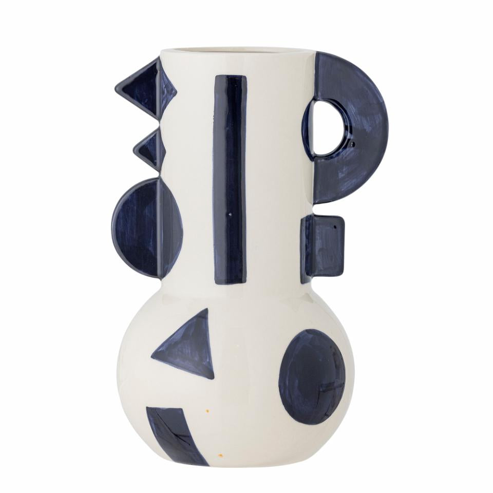 GRAPHICA VASE |BLUE | STONEWARE | BLOOMINGVILLE