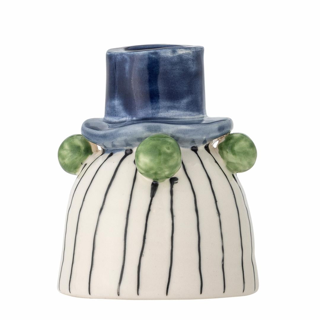 TACANA CANDLE HOLDER |BLUE |STONEWARE | BLOOMINGVILLE