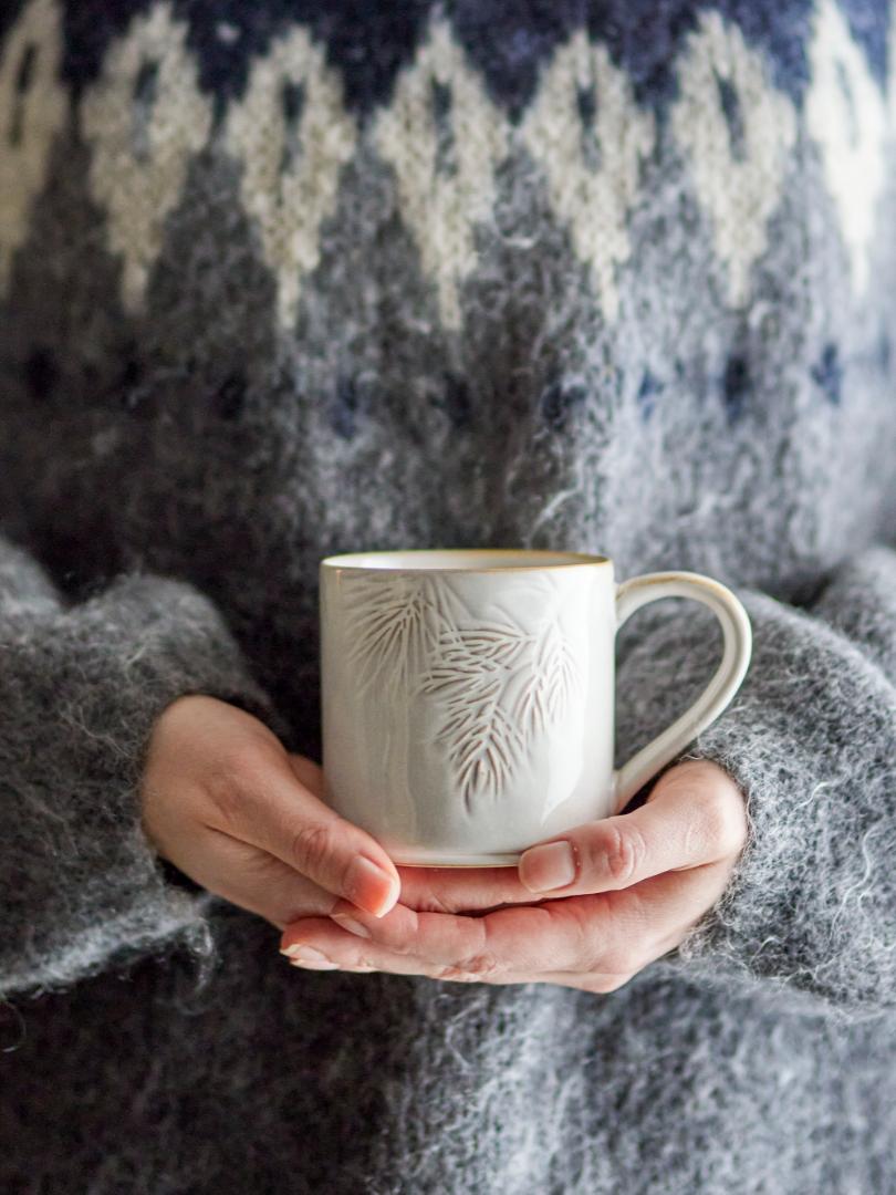 WINTER CUP | NATURAL | LEAF | STONEWARE | BLOOMINGVILLE