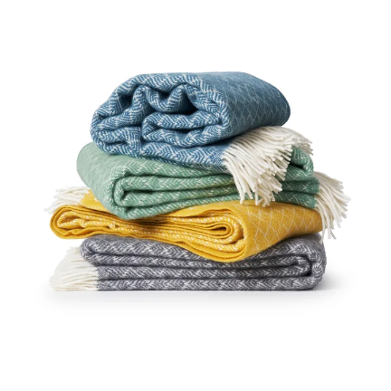 KLIPPAN | THROW | PAMPAS | YELLOW | 100% LAMBSWOOL