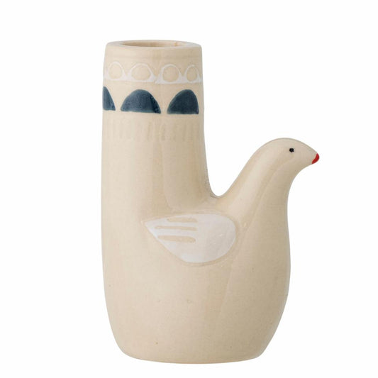TRUDY CANDLE HOLDER | STONEWARE | WHITE | BLOOMINGVILLE