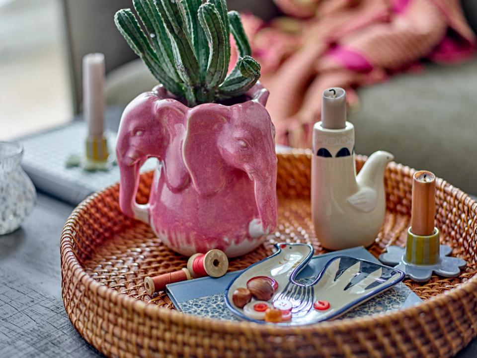 TRUDY CANDLE HOLDER | STONEWARE | WHITE | BLOOMINGVILLE