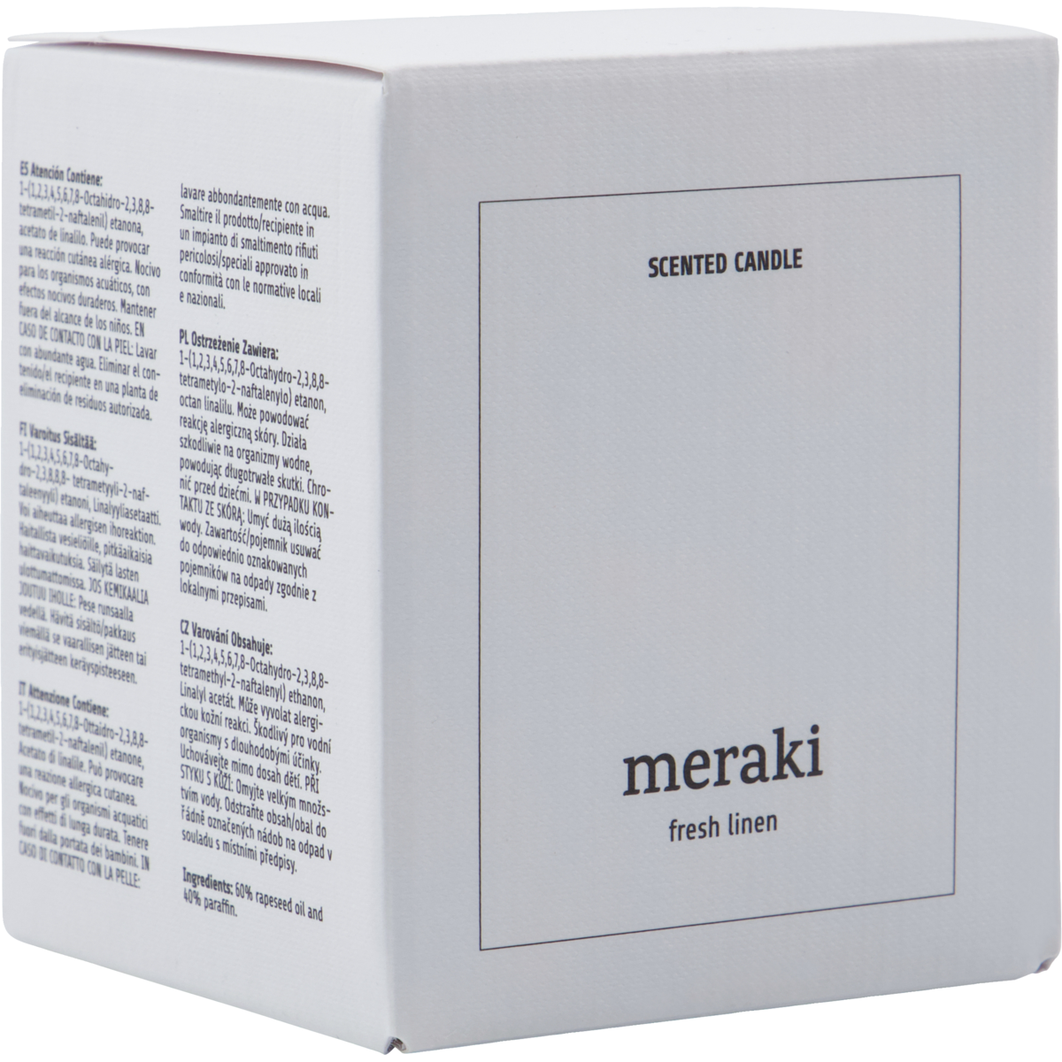 SCENTED CANDLE | FRESH LINEN | MERAKI
