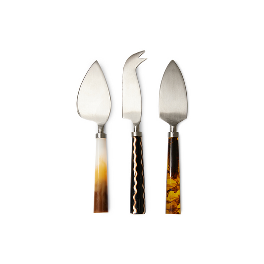 HKLIVING |CHEESE KNIVES |SET OF 3 | HAVANA