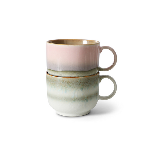 HKLIVING | 70s TEA CUP | SET OF 2 | NOVA