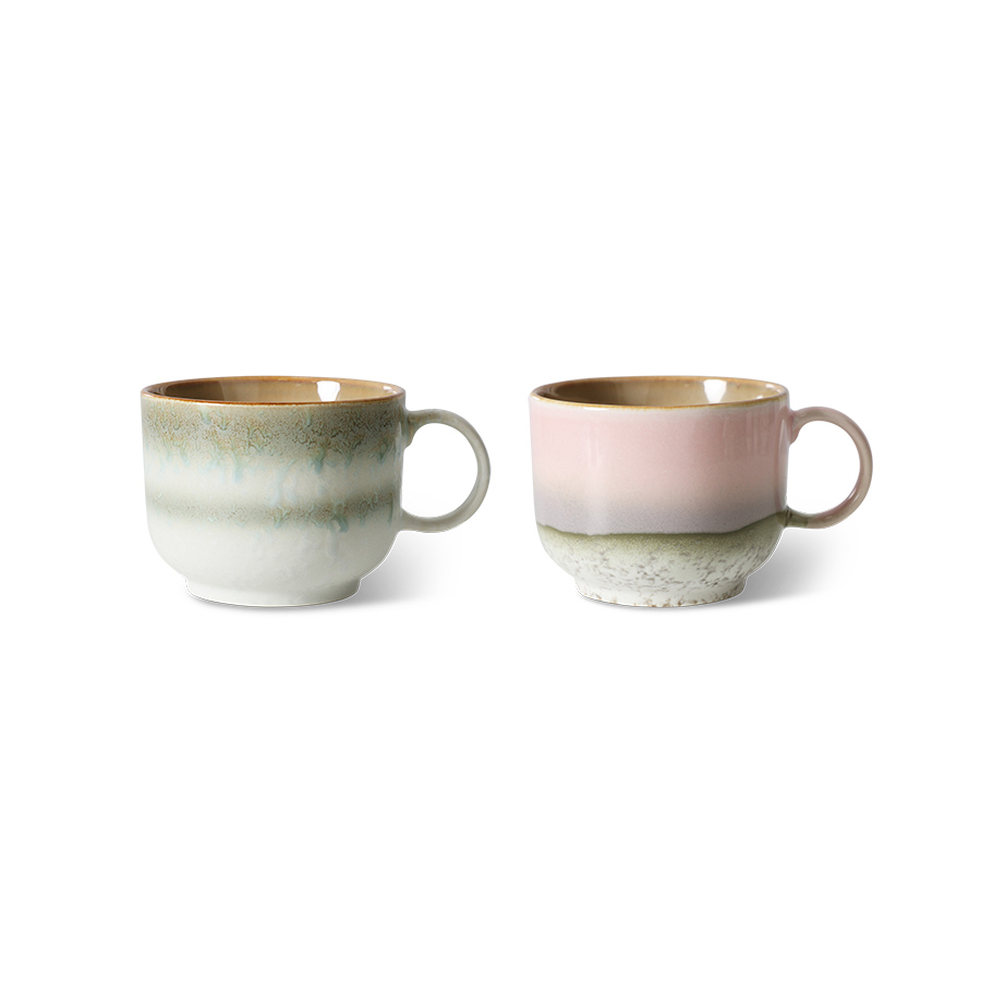 HKLIVING | 70s TEA CUP | SET OF 2 | NOVA