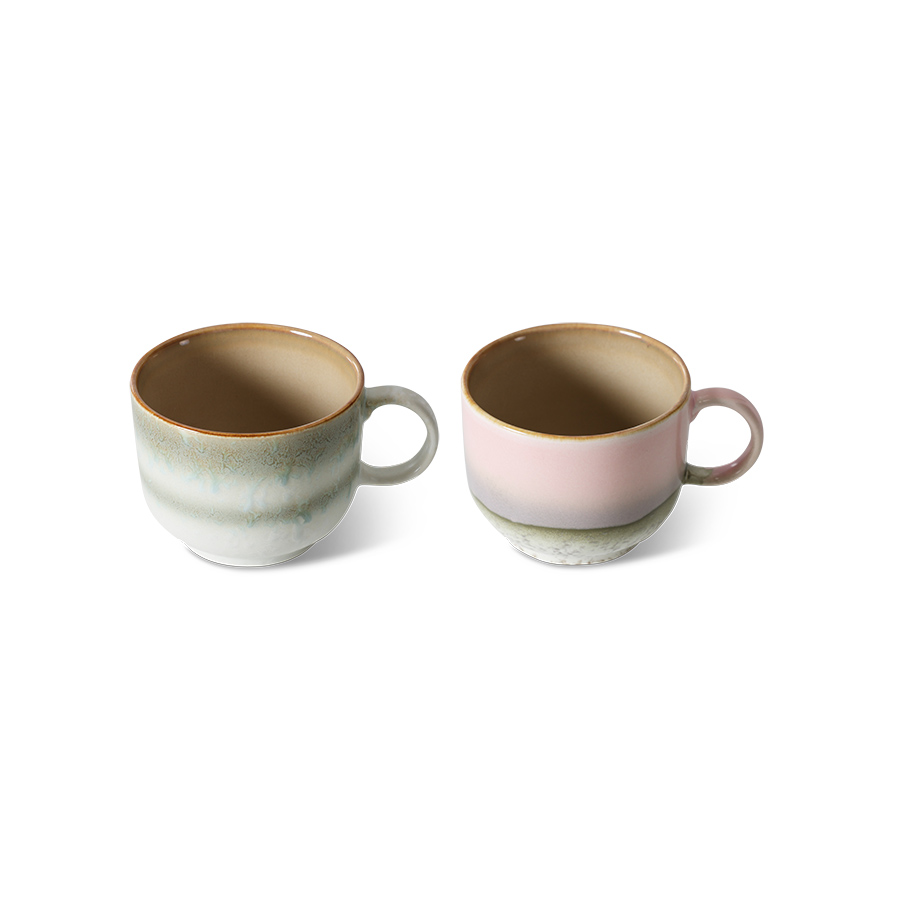 HKLIVING | 70s TEA CUP | SET OF 2 | NOVA