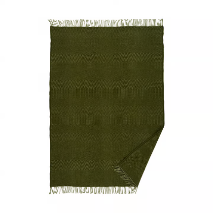 THROW | ZIGZAG | BASIL | 100% LAMBSWOOL | KIPPLAN