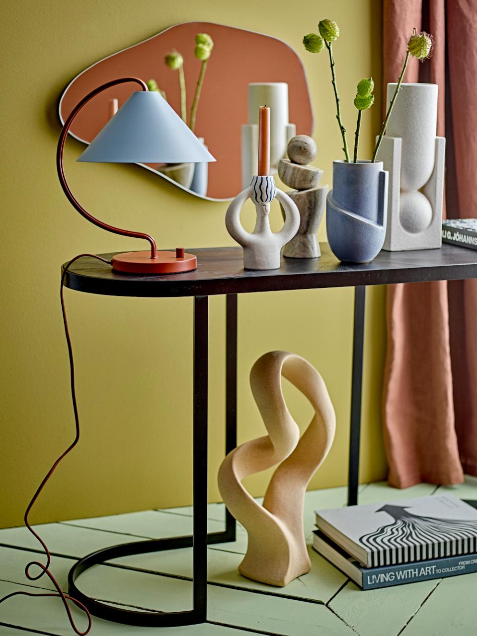 HATTIE CANDLE HOLDER | BLUE | STONEWARE | BLOOMINGVILLE