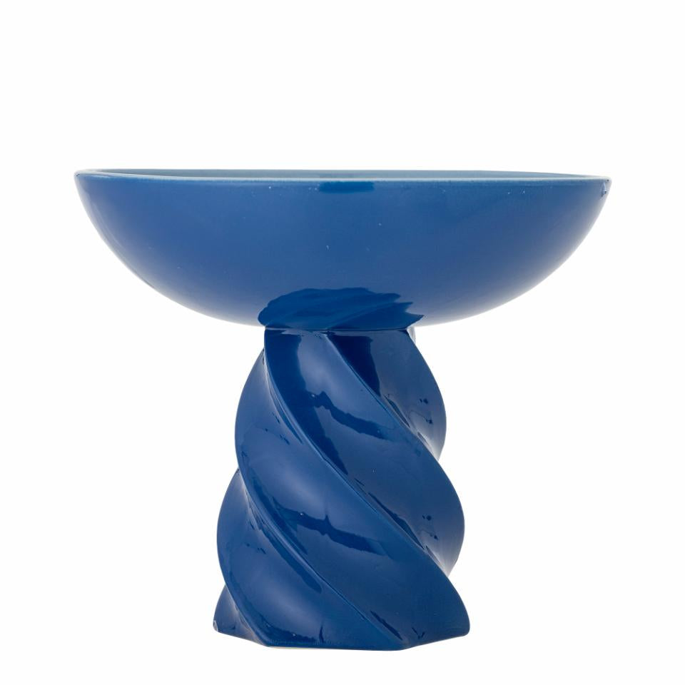 RILEY PEDESTAL BOWL | BLUE | STONEWARE | BLOOMINGVILLE