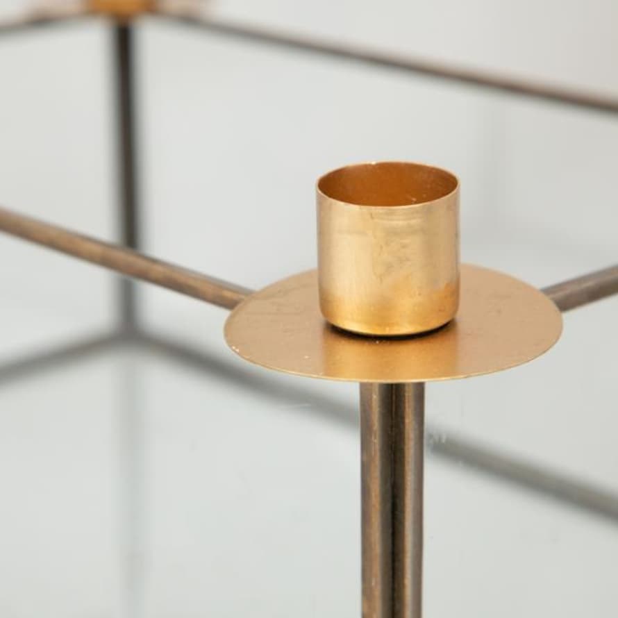 GLASS DISPLAY BOX | CANDLEHOLDER | BRASS | MADAM STOLTZ