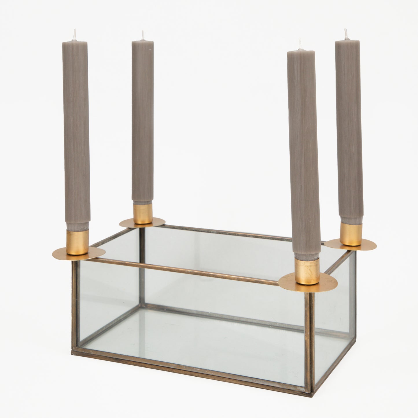 GLASS DISPLAY BOX | CANDLEHOLDER | BRASS | MADAM STOLTZ